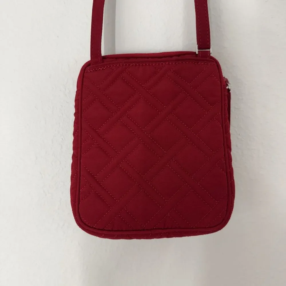 Vera Bradley Mini Hipster Purse Quilted Canyon Red Crossbody Shoulder Bag